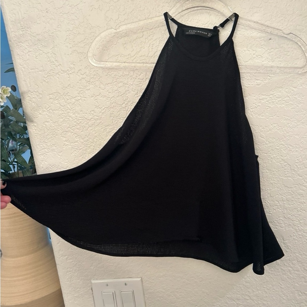 Zara Woman black racerback‎ top size XS